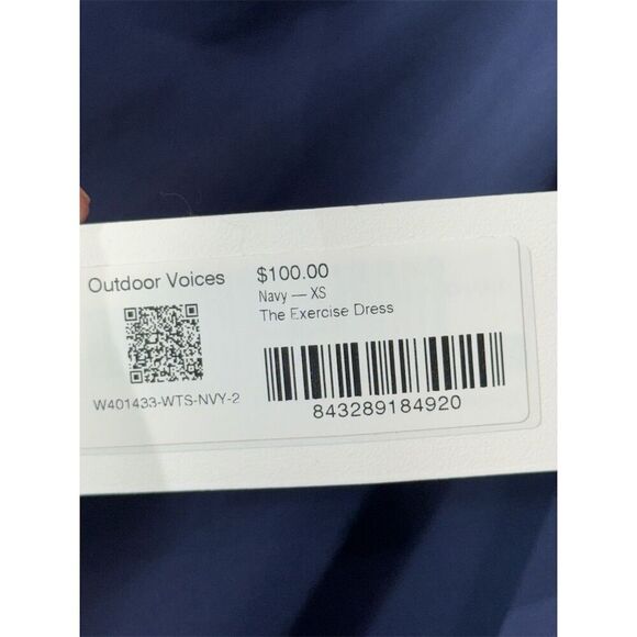 Outdoor Voices The Exercise Dress XS Navy Built-In Shorts Activewear NWT Preppy - Picture 4 of 6